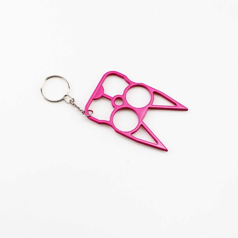 Pink Metal Keychain Knuckle Tool